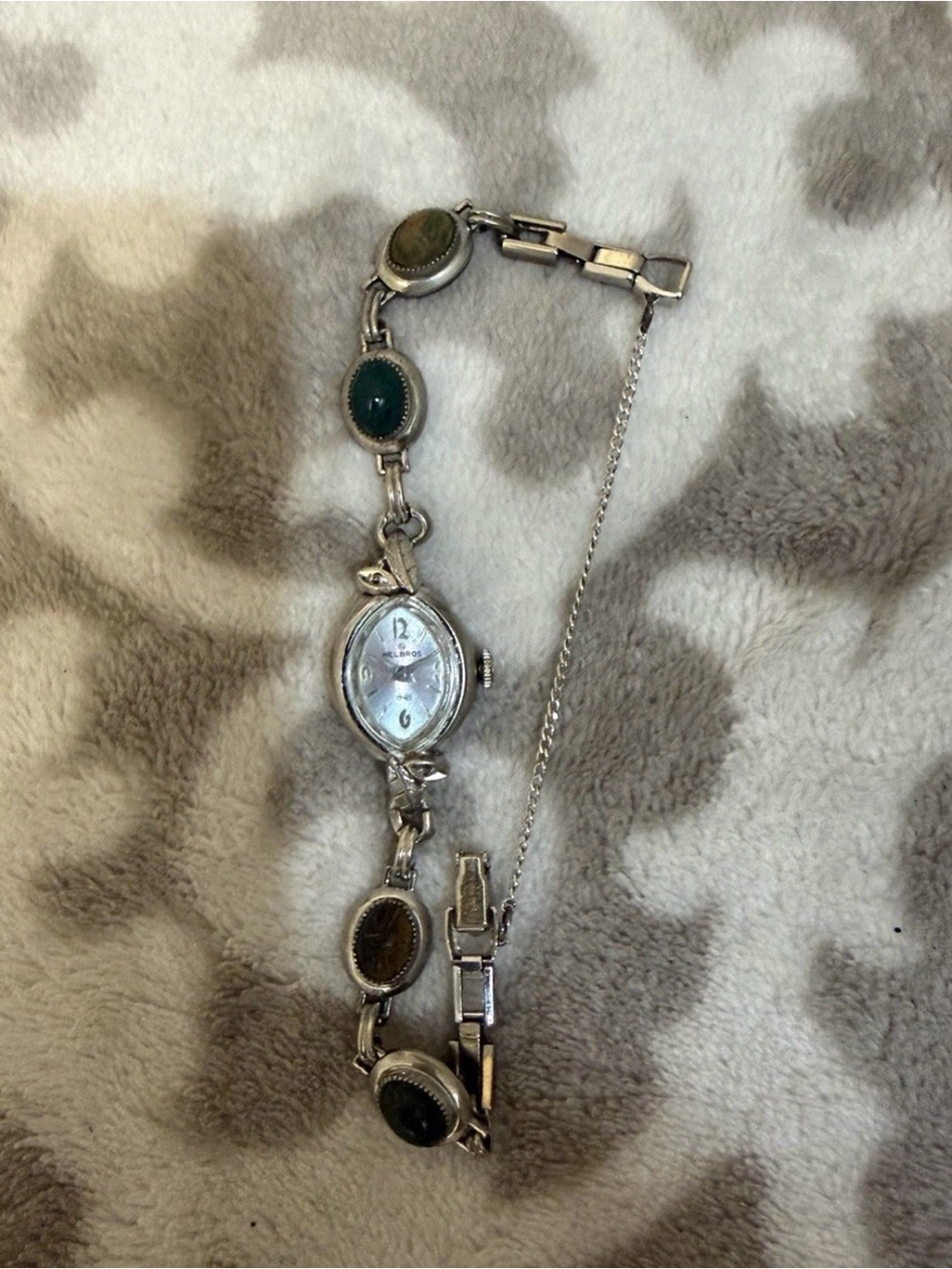 Vintage Helbros Scarab Bracelet Watch Ladies 17J Manual Wind Egyptian Revival